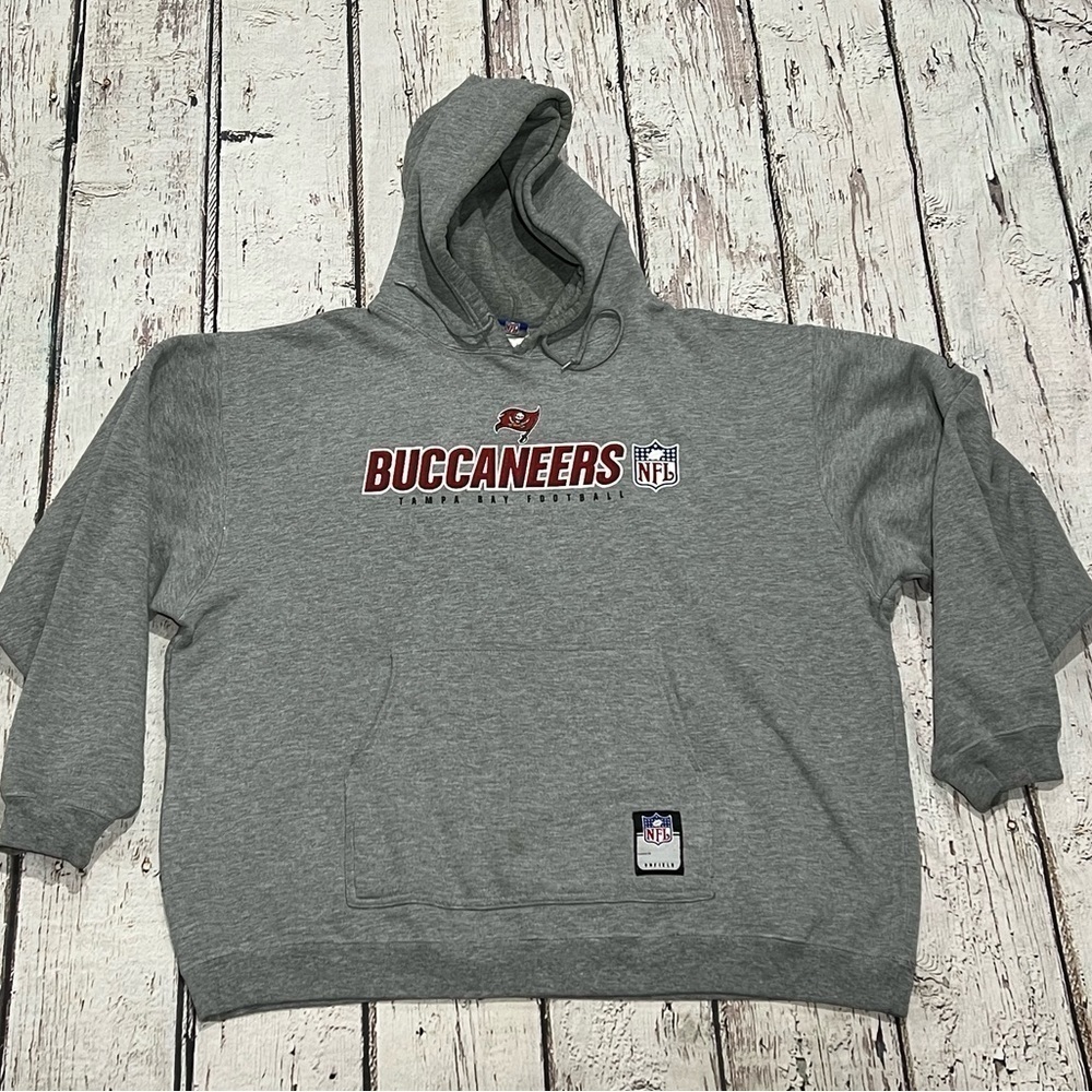 Tampa Bay Buccaneers NFL Football Gray Reebok Hoodie Sweatshirt